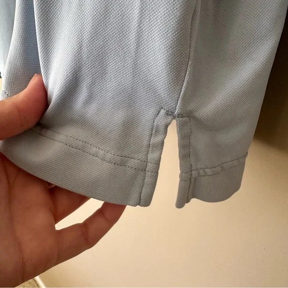 Coolibar Men XL Long Sleeve Vented Back Polo Shirt UPF 50 Sun Protection Blue - Picture 10 of 12